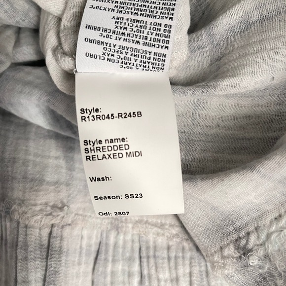 R13 Plaid Tiered Shredded Relaxed Midi Dress Size S - Picture 5 of 14